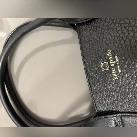 Kate Spade Lydia Southport Avenue Tote Handbag Black Signature - Picture 10 of 11